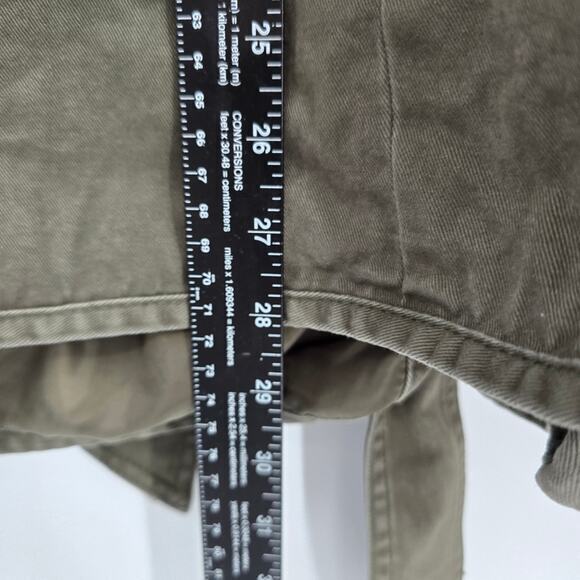 New York & Company Women's Utility Side Split Zip Up Tie Waist Jacket Green XL - Picture 11 of 11